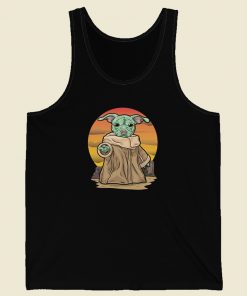 Pit Bull Baby Yoda 80s Retro Tank Top