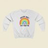 Rainbow Welcome Back 80s Retro Sweatshirt Style