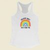 Rainbow Welcome Back 80s Racerback Tank Top