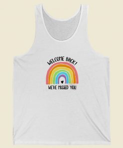 Rainbow Welcome Back 80s Retro Tank Top