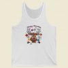 Reindeer Santa Glitter Effect 80s Retro Tank Top