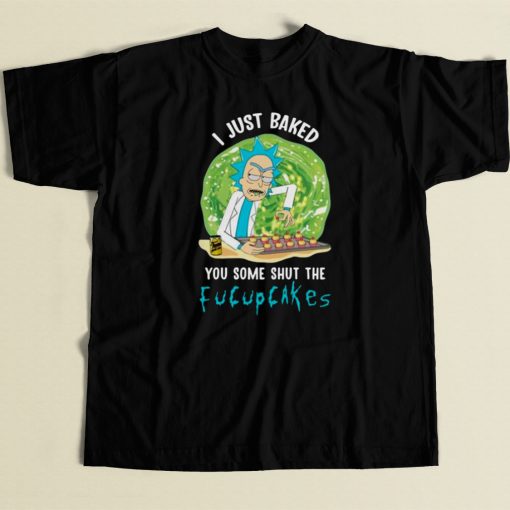 Rick Sanchez Baked Fucupcakes 80s Retro T Shirt Style