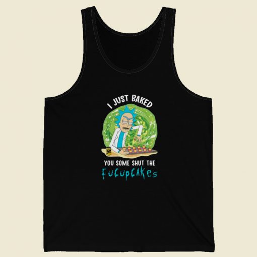 Rick Sanchez Baked Fucupcakes 80s Retro Tank Top