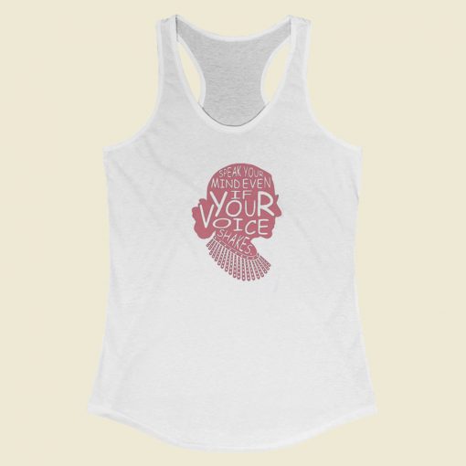 Ruth Bader Ginsburg Quote 80s Racerback Tank Top