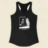 Skeleton In The Mirror Art 80s Racerback Tank Top