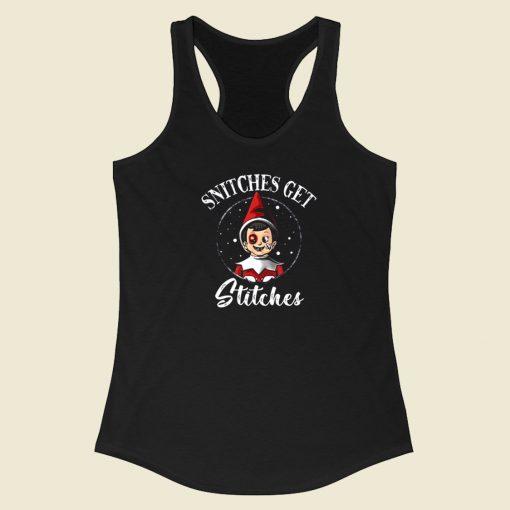 Snitches Get Stitches Xmas Racerback Tank Top