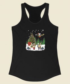 Snoopy Be A Santa Christmas 80s Retro Racerback Tank Top