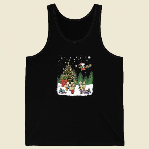 Snoopy Be A Santa Christmas 80s Retro Tank Top