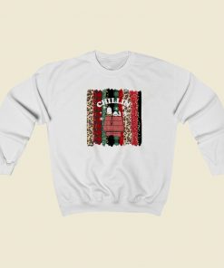 Snoopy Chillin Christmas 80s Retro Sweatshirt Style