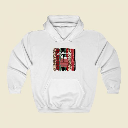 Snoopy Chillin Christmas 80s Retro Hoodie Style