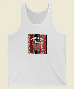 Snoopy Chillin Christmas 80s Retro Tank Top