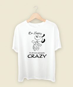 Snoopy Drive People Crazy 80s Retro T Shirt Style