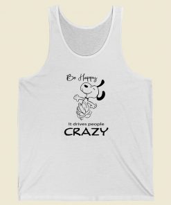 Snoopy Drive People Crazy 80s Retro Tank Top