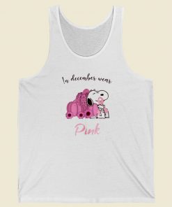 Snoopy In December Wear Pink 80s Retro Tank Top