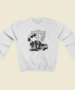 Snoopy With Raiders 80s Retro Sweatshirt Style