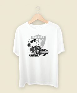 Snoopy With Raiders 80s Retro T Shirt Style