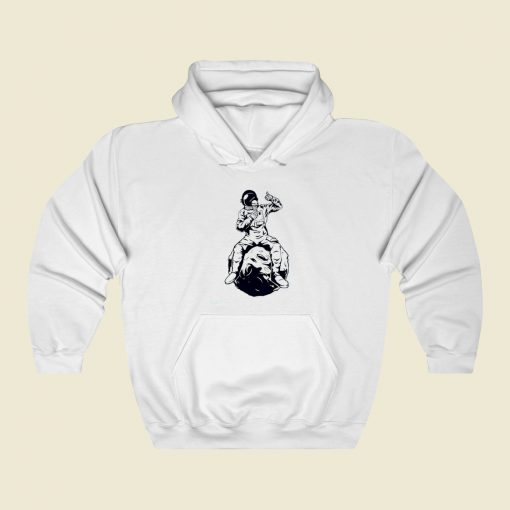 Spacewalk Astronauts Mars 80s Retro Hoodie Style