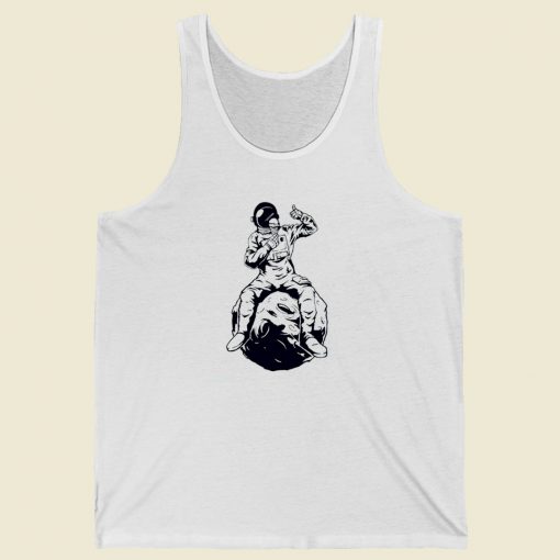 Spacewalk Astronauts Mars 80s Retro Tank Top