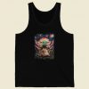 Starry Night Baby Yoda 80s Retro Tank Top