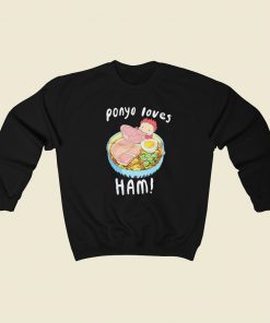 Studio Ghibli Ponyo Ham Lovers 80s Sweatshirt Style