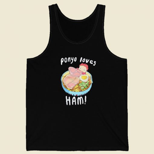 Studio Ghibli Ponyo Ham Lovers 80s Retro Tank Top