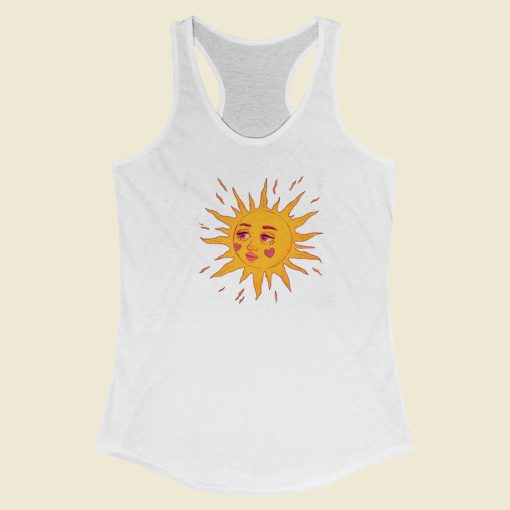 Sun Kissed Summer 80s Racerback Tank Top