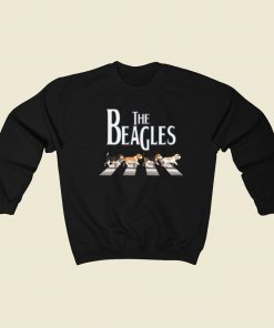 The Beagles Cross The Road 80s Retro Sweatshirt Style