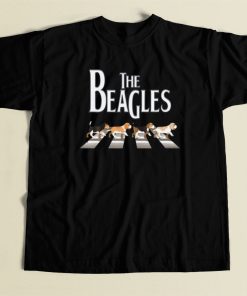 The Beagles Cross The Road 80s Retro T Shirt Style