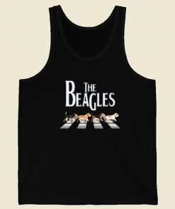 The Beagles Cross The Road 80s Retro Tank Top