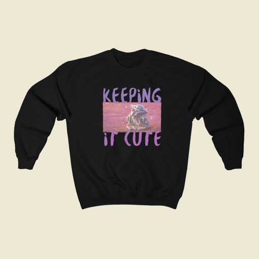 The Child Keeping It Cute 80s Retro Sweatshirt Style