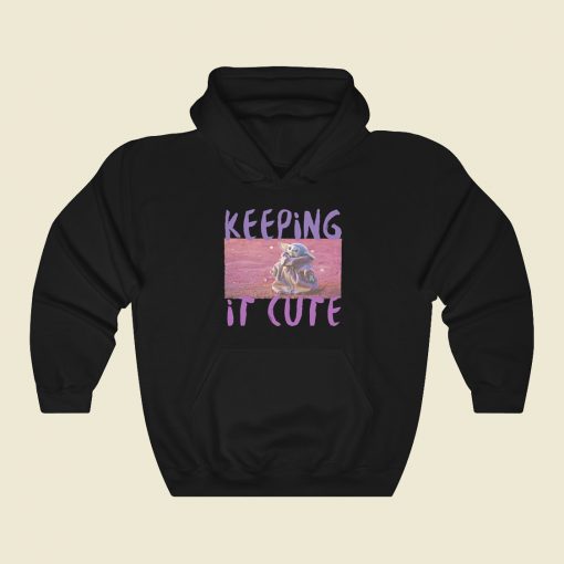 The Child Keeping It Cute 80s Retro Hoodie Style