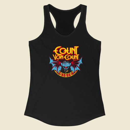 Funny The Count Batman 80s Racerback Tank Top