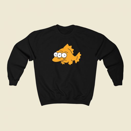 The Simpsons Happy Blinky Funny 80s Sweatshirt Style