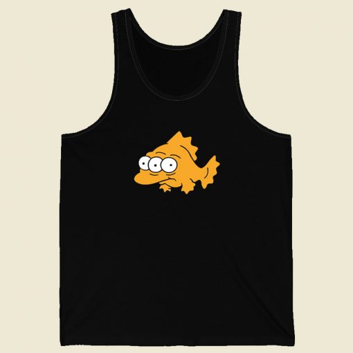 The Simpsons Happy Blinky Funny 80s Retro Tank Top