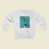 Two Green Faces Indie 80s Retro Sweatshirt Style