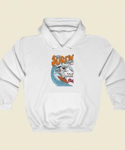 Typography Surfing Shark Vintage Sweatshirt Style