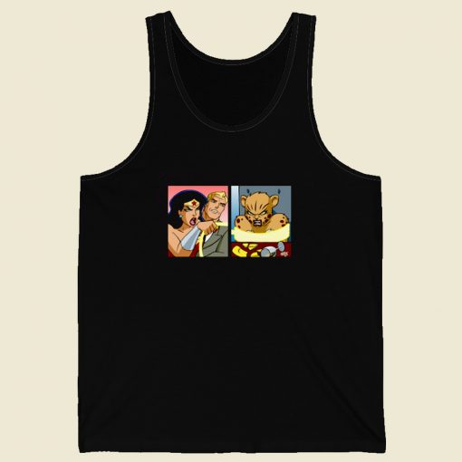 Wonder Woman Yelling At Cheetah 80s Retro Tank Top