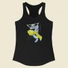 Aerosmith Robot Yellow Dress 80s Racerback Tank Top