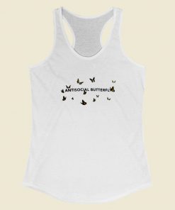 Antisocial Butterfly 80s Racerback Tank Top