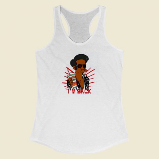 Apu Im Back Funny 80s Racerback Tank Top