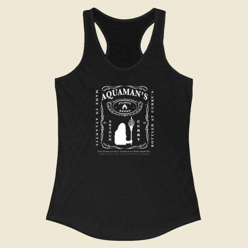 Aquaman Liquor Graphic 80s Racerback Tank Top