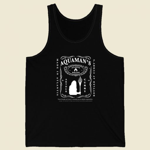 Aquaman Liquor Graphic 80s Retro Tank Top