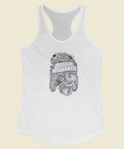 Arctic Monkeys Zentangle 80s Racerback Tank Top