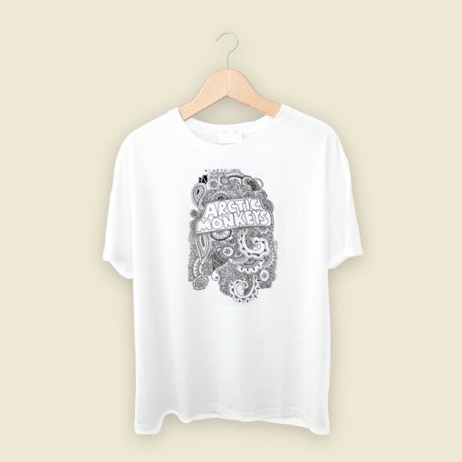 Arctic Monkeys Zentangle 80s Retro T Shirt Style