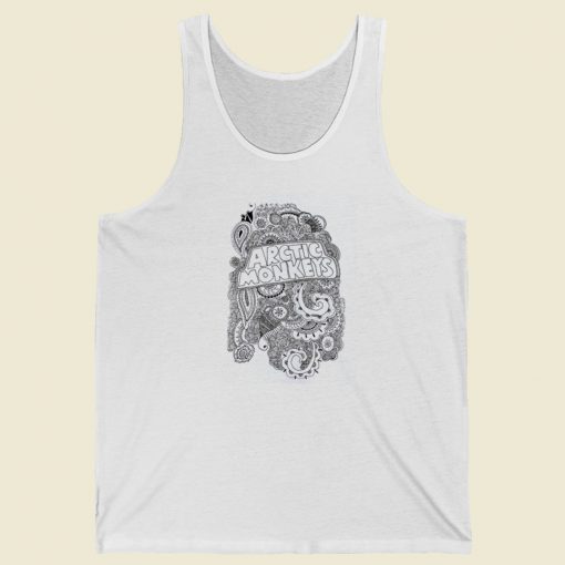 Arctic Monkeys Zentangle 80s Retro Tank Top