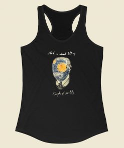 Art Is About Letting Gogh 80s Racerback Tank Top