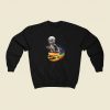 Astronaut Cat Rainbow Burger 80s Sweatshirt Style