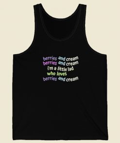 Berries And Cream Meme 80s Retro Tank Top