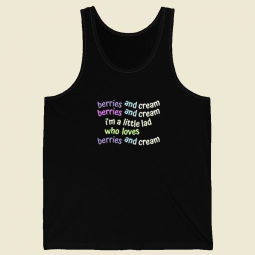 Berries And Cream Meme 80s Retro Tank Top