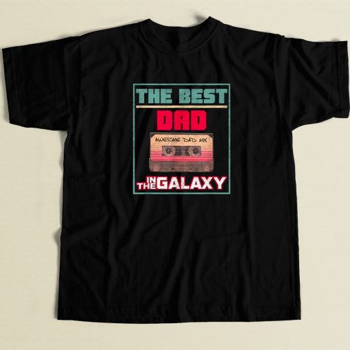 Best Dad In Galaxy Vintage 80s Retro T Shirt Style